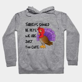 Thanksgiving Holiday Cute Turkey Kids Design Hoodie